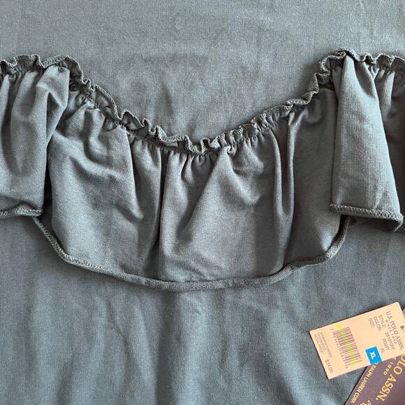 U.S. Polo Assn Teal Ruffle Sweatshirt XL NWT - Picture 4 of 10